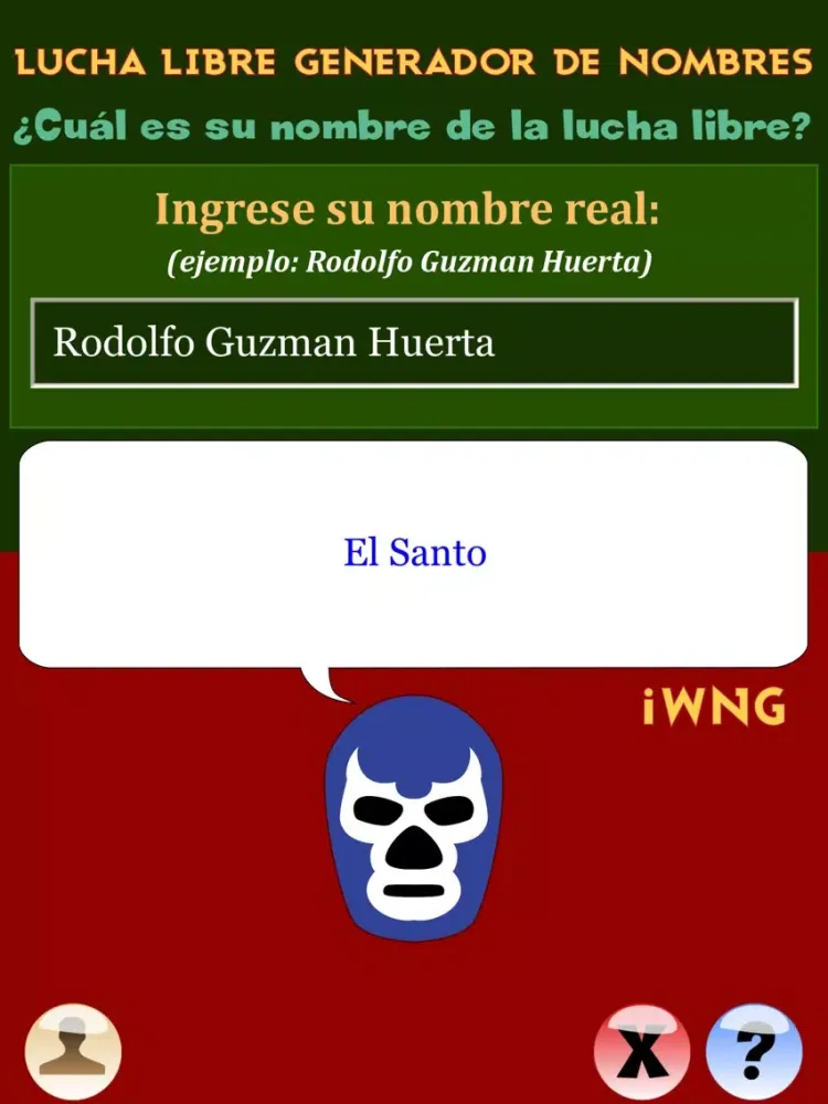 Lucha Libre - Libre - Generador de Nombres iPad  Screenshots