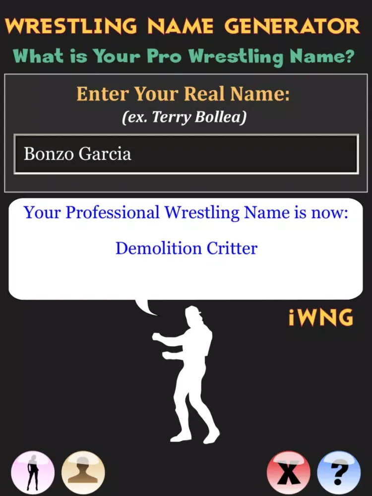 Captures d'écran de Wrestling Name Generator FREE iPad 