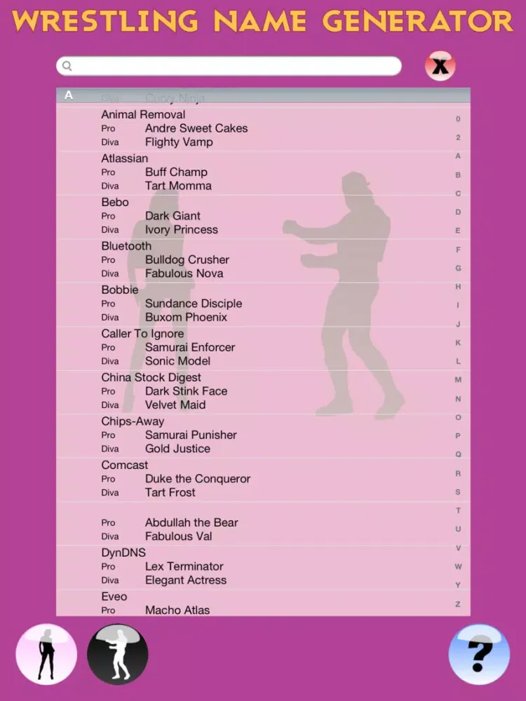 Captures d'écran de Wrestling Name Generator FREE iPad 