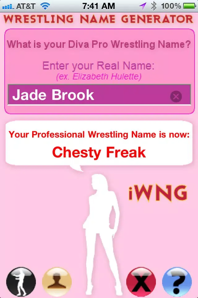 Captures d'écran de Wrestling Name Generator FREE