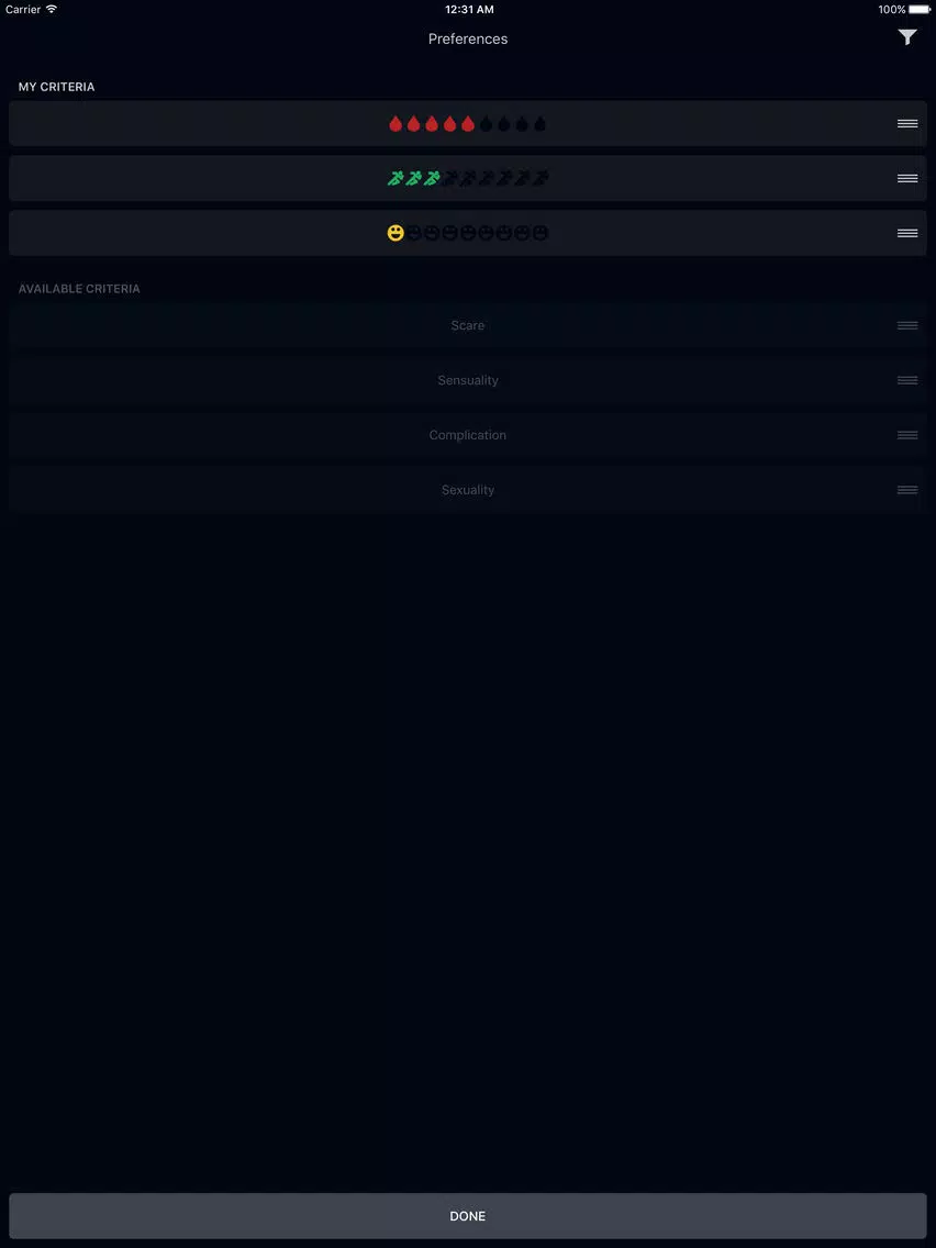 Скриншоты Moodie - Pick Criteria & Amounts, Get Movie Recommendations iPad 