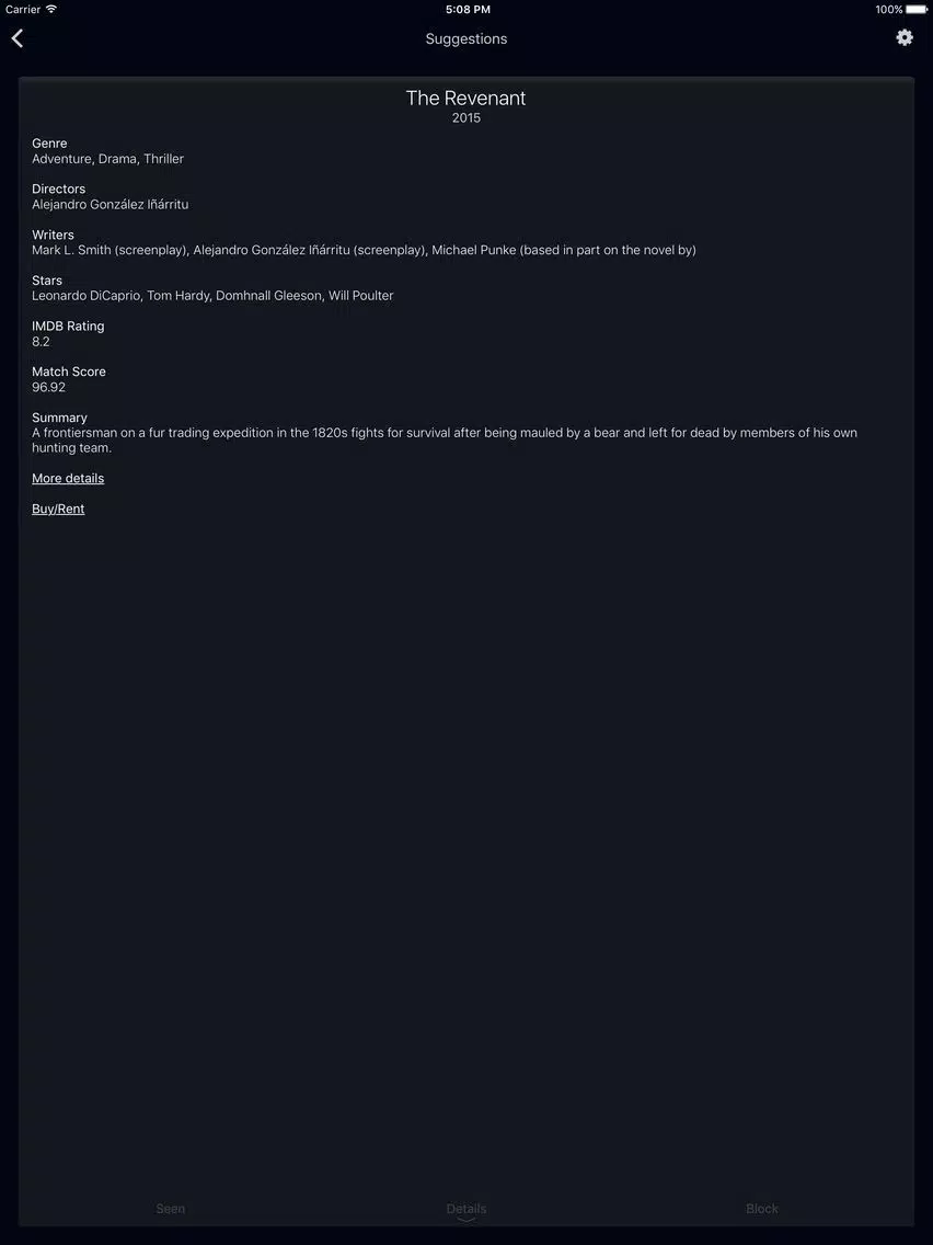 Скриншоты Moodie - Pick Criteria & Amounts, Get Movie Recommendations iPad 
