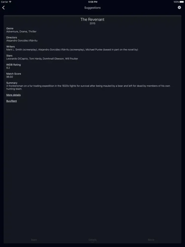 Moodie - Pick Criteria & Amounts, Get Movie Recommendations iPad  スクリーンショット