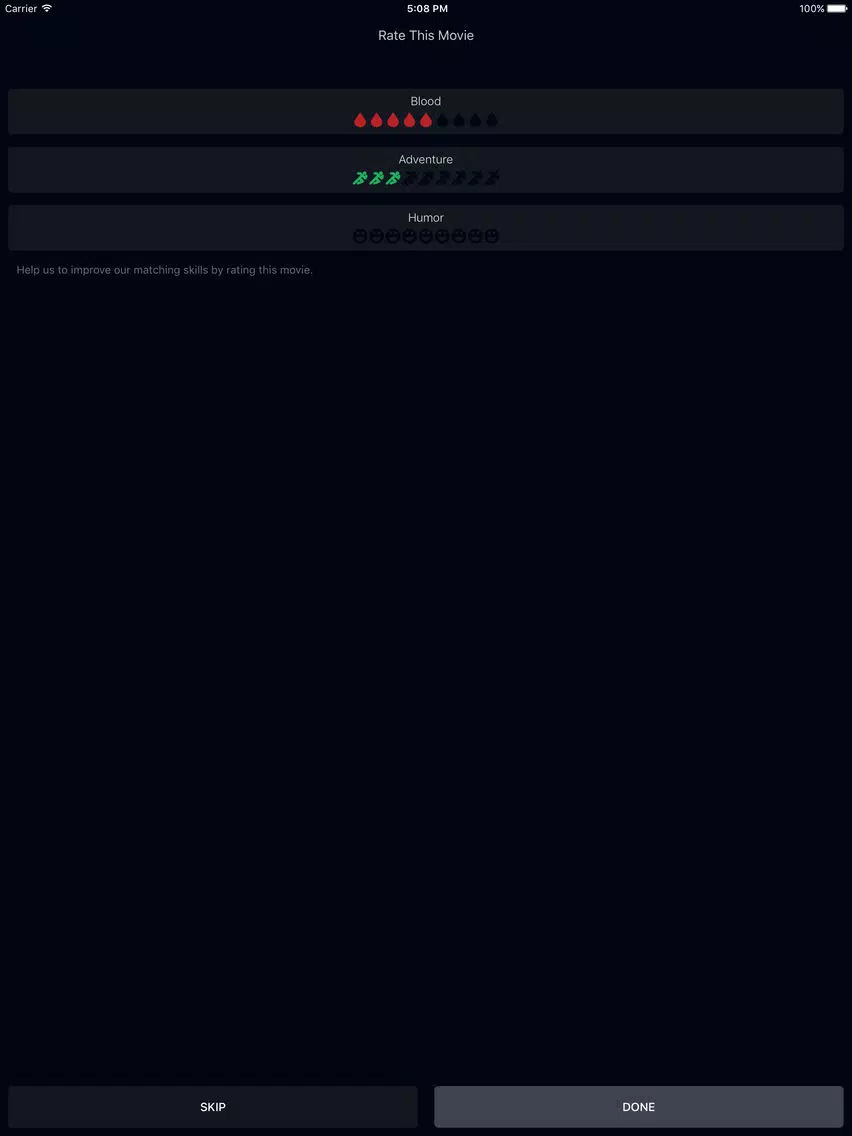 Скриншоты Moodie - Pick Criteria & Amounts, Get Movie Recommendations iPad 