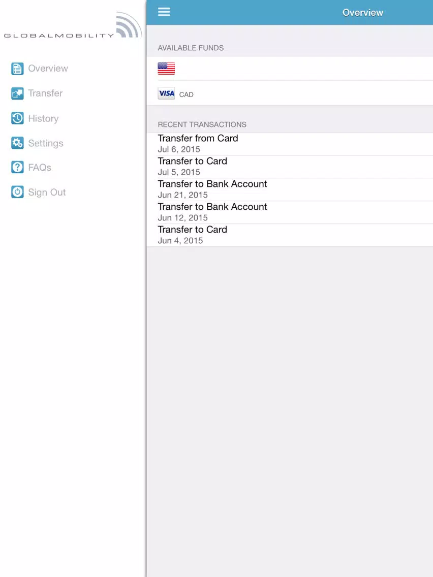 Global Mobility Pay iPad  स्क्रीनशॉट