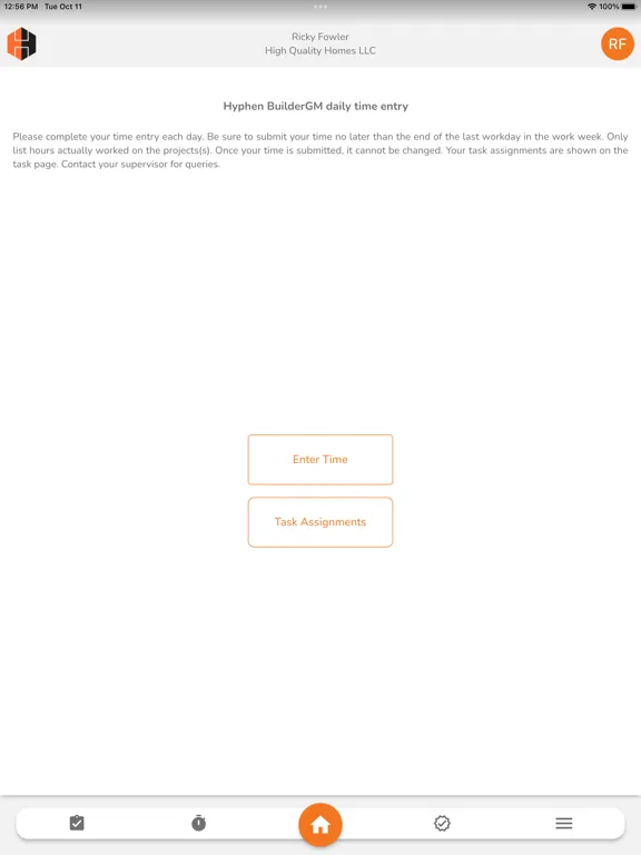 BuilderGM Time & Tasks iPad  स्क्रीनशॉट
