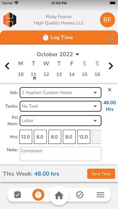BuilderGM Time & Tasks स्क्रीनशॉट