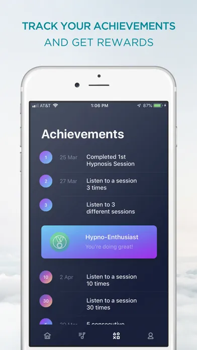 HypnoCloud | Hypnotherapy App Screenshots
