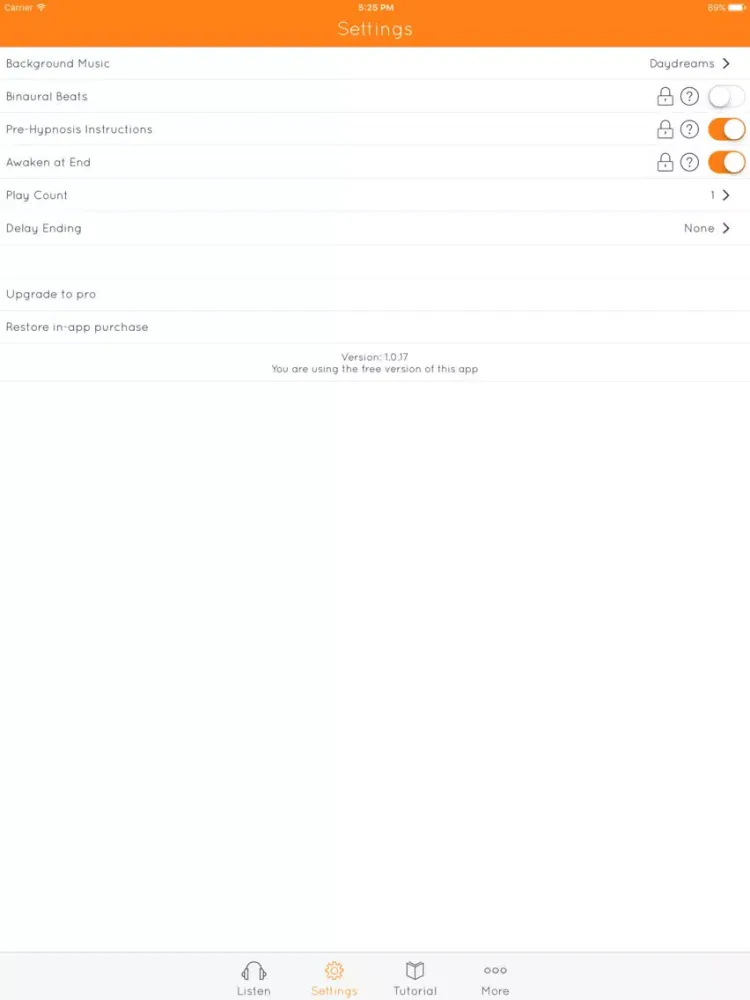 Capturas de tela do HypnoMedia Quit Smoking iPad 