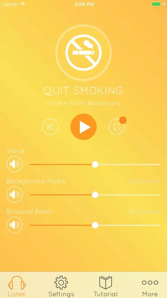 Capturas de tela do HypnoMedia Quit Smoking