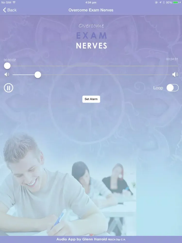Overcome Exam Nerves by Glenn Harrold: Self-Hypnosis Relaxation for Exam Stress iPad  स्क्रीनशॉट