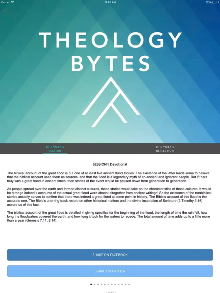 Theology Bytes iPad  스크린샷