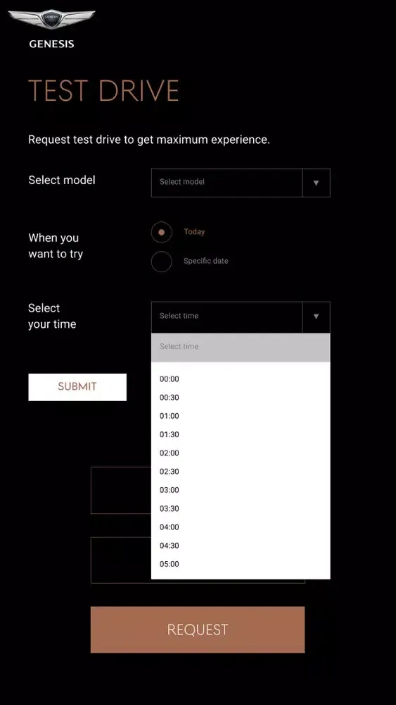 ภาพหน้าจอของ My Genesis App