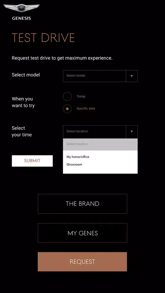 ภาพหน้าจอของ My Genesis App