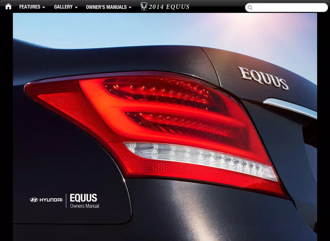 Capturas de tela do 2014 Hyundai Equus Experience iPad 