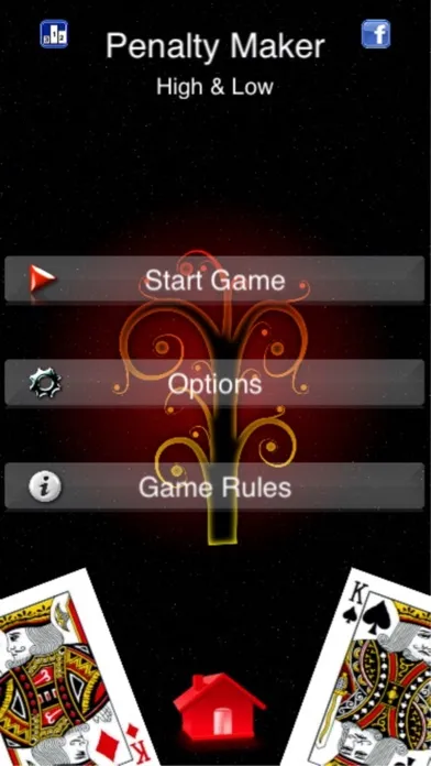 Ảnh chụp màn hình của Compare your fortune with friends by High&Low Card Game