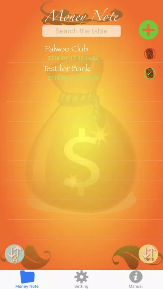 ภาพหน้าจอของ Money Note +