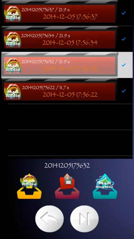 Zrzuty ekranu Voice Change for Ringtone Voice send to others by iMessage, E-mail, Air-Drop Directly