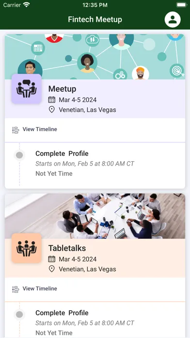 Ảnh chụp màn hình của Fintech Meetup