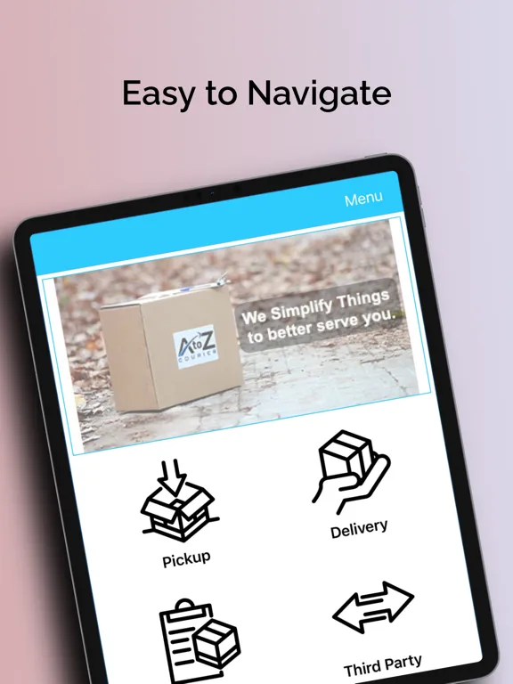 A to Z Courier iPad  سکرین شاٹس