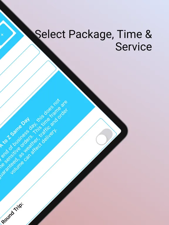 A to Z Courier iPad  سکرین شاٹس