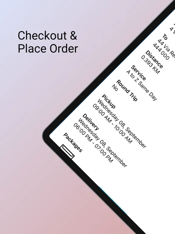 A to Z Courier iPad  سکرین شاٹس