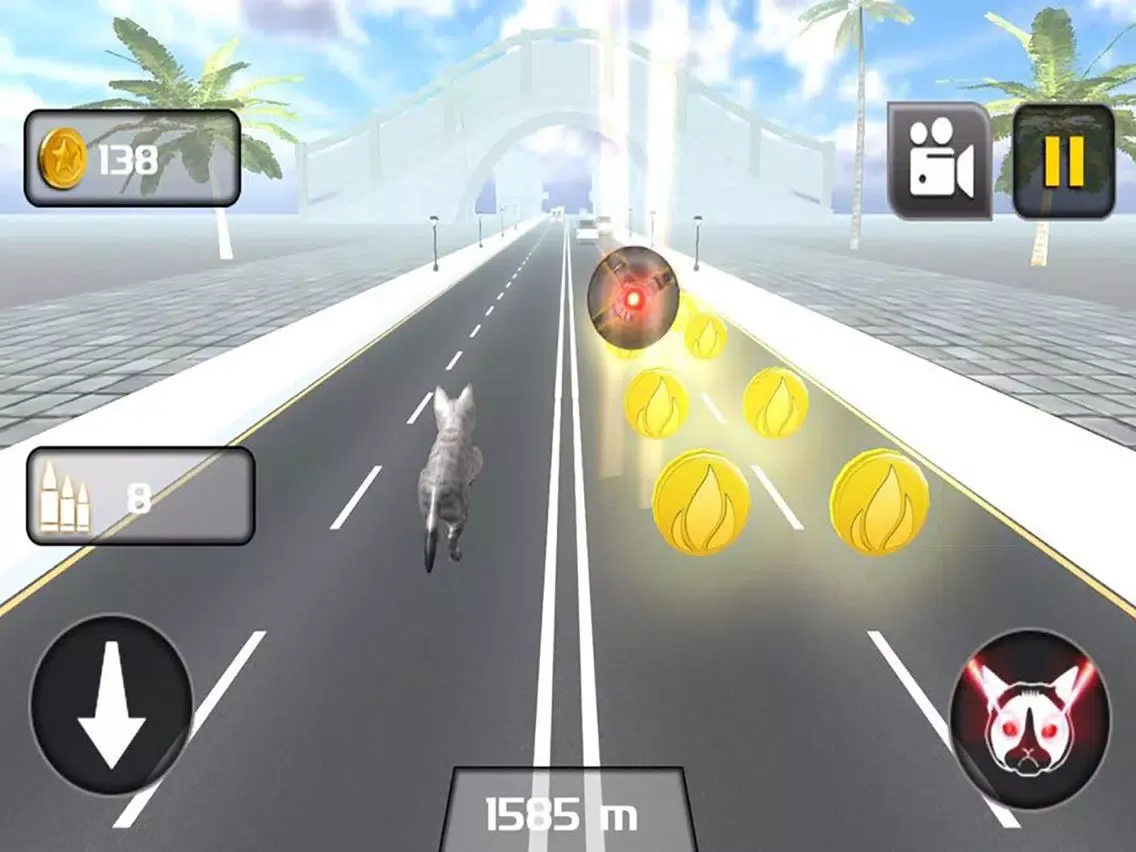 ภาพหน้าจอของ Kitty Cat Rush 3D Game iPad 