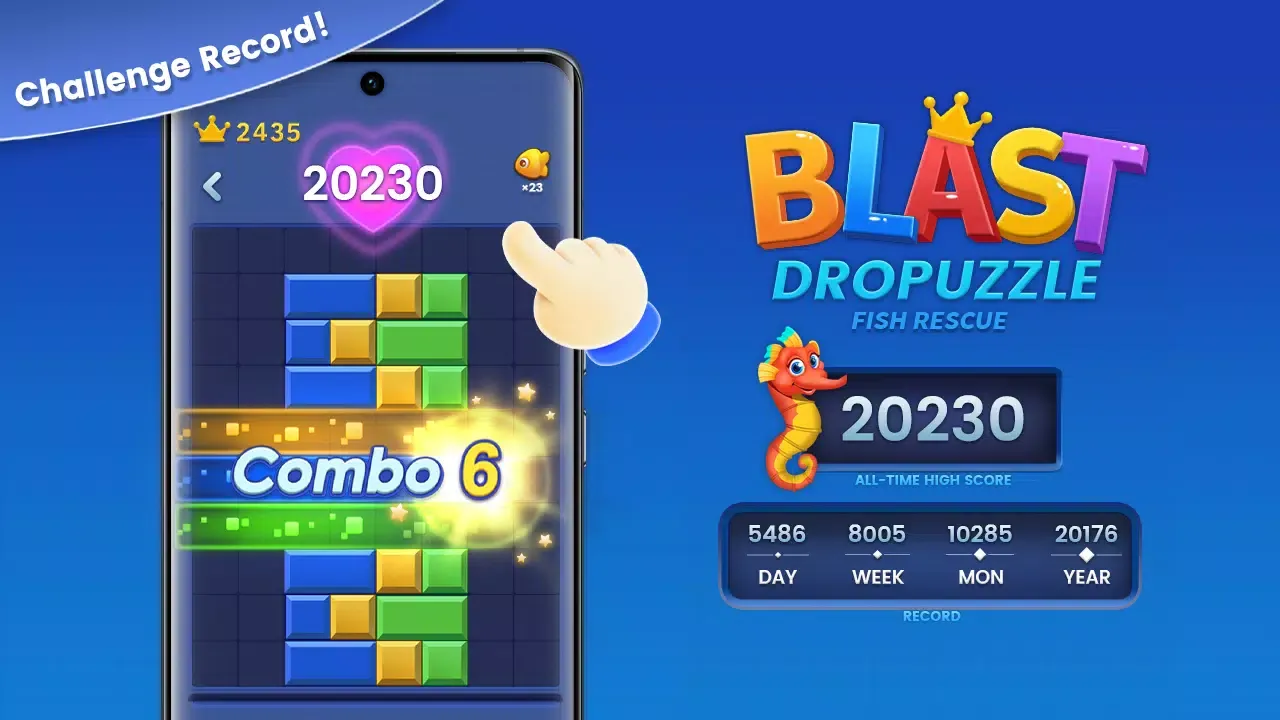 Captures d'écran de Blast Dropuzzle：Fish Rescue