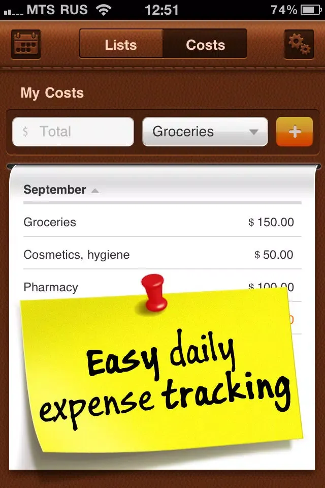 ภาพหน้าจอของ Grocery Mate Lite – Easy-to-Use Shopping List and Expense Tracker