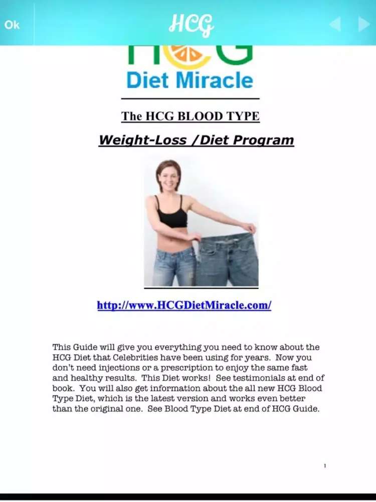 HCG Diet Miracle Customized For Your Blood Type with Hypnosis iPad 应用截图