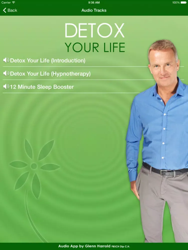 Capturas de tela do Detox Your Life by Glenn Harrold: A Self-Hypnosis Affirmation Meditation iPad 