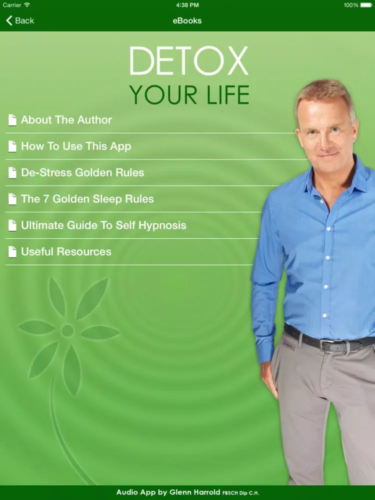 Capturas de tela do Detox Your Life by Glenn Harrold: A Self-Hypnosis Affirmation Meditation iPad 