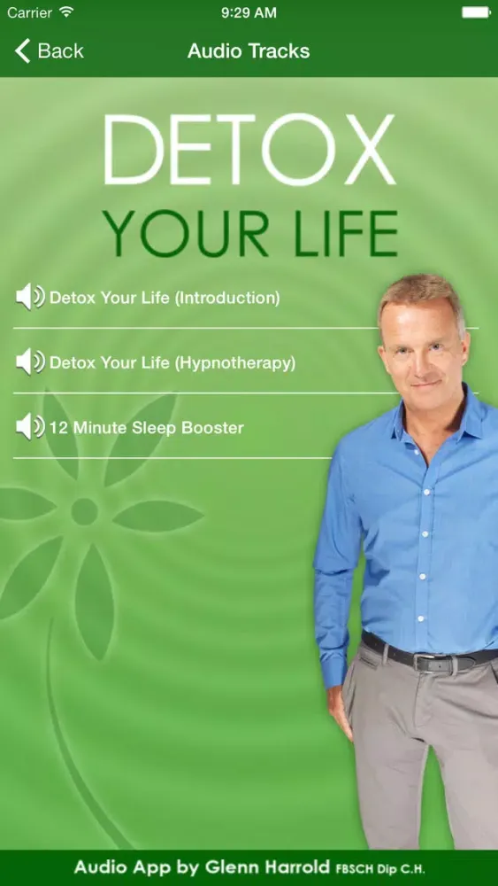 Capturas de tela do Detox Your Life by Glenn Harrold: A Self-Hypnosis Affirmation Meditation