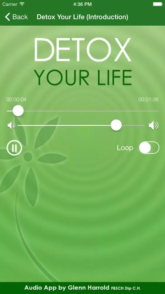 Capturas de tela do Detox Your Life by Glenn Harrold: A Self-Hypnosis Affirmation Meditation