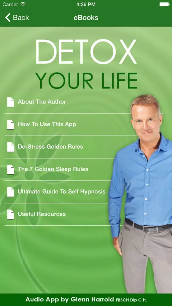 Capturas de tela do Detox Your Life by Glenn Harrold: A Self-Hypnosis Affirmation Meditation