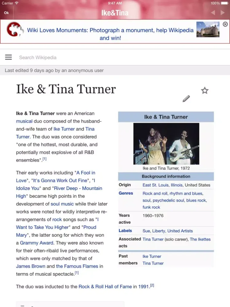 Zrzuty ekranu Ike & Tina Turner Greatest Hits - appTunes iPad 