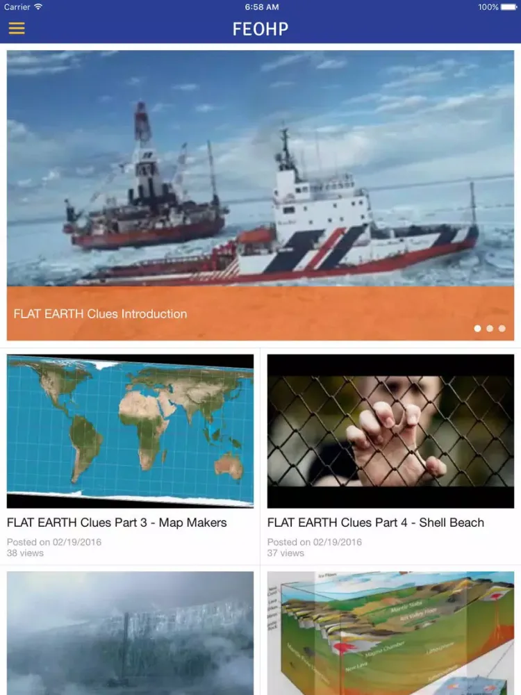 Tangkapan skrin Flat Earth and other Hot Potatoes - Patricia Steere iPad 