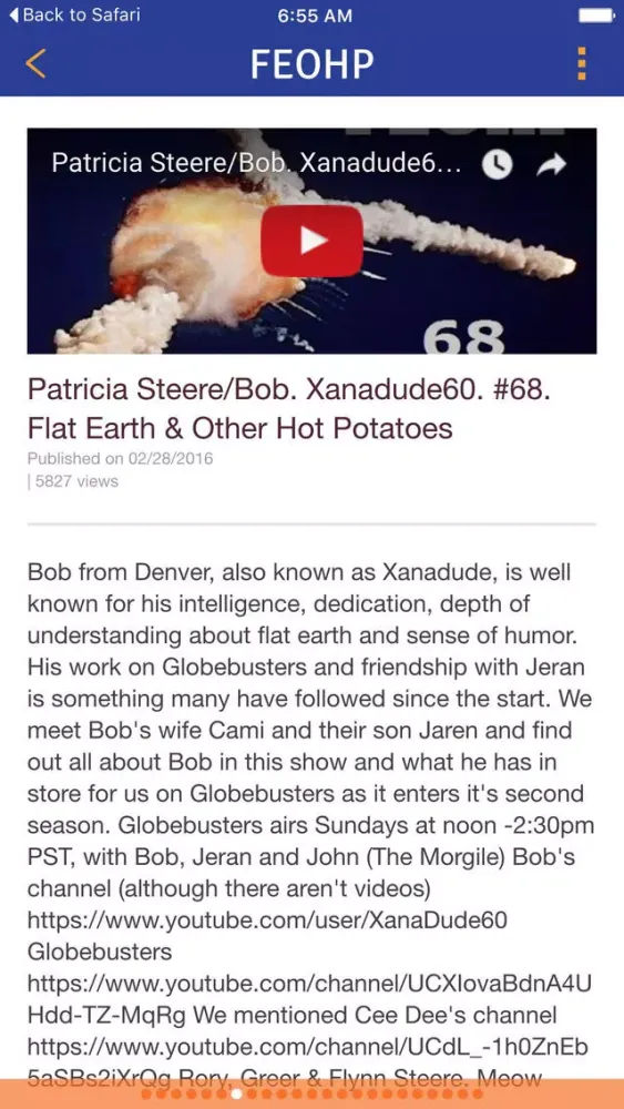 Tangkapan skrin Flat Earth and other Hot Potatoes - Patricia Steere