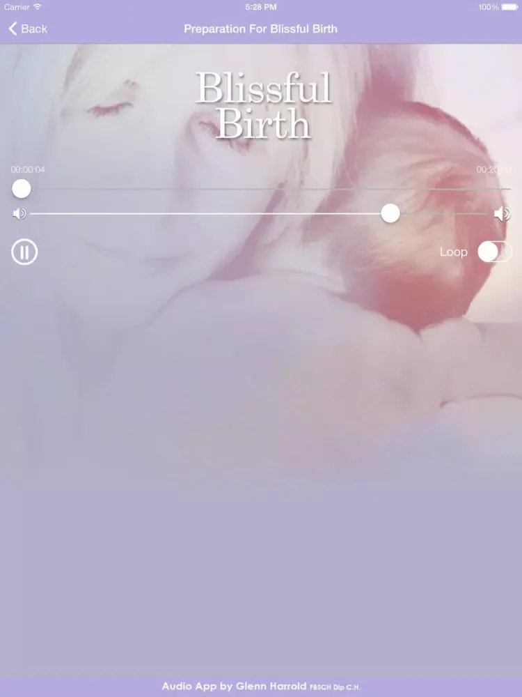 Blissful Birth by Glenn Harrold & Janey Lee Grace: Advice & Self-Hypnosis Relaxation iPad 应用截图