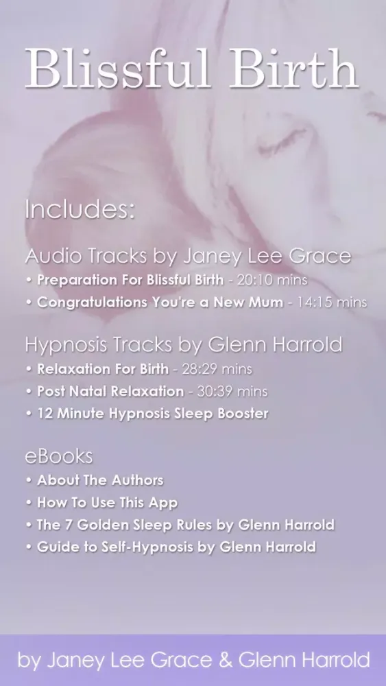 Blissful Birth by Glenn Harrold & Janey Lee Grace: Advice & Self-Hypnosis Relaxation应用截图