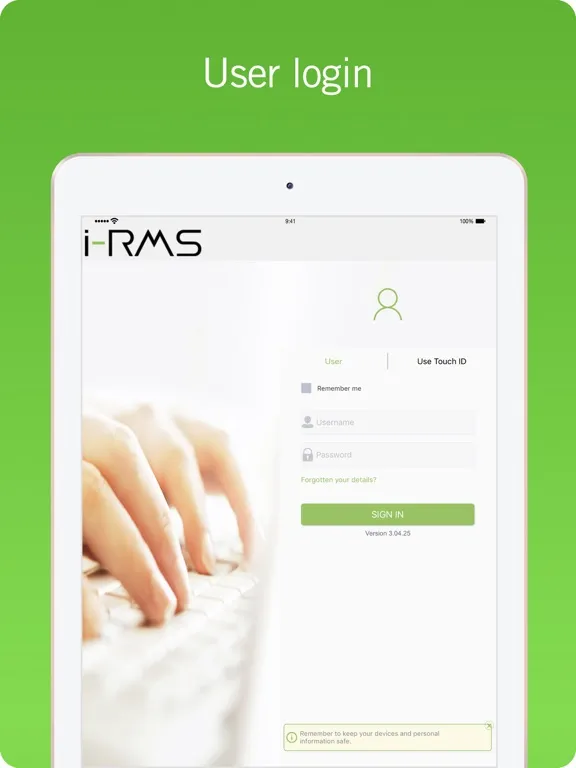 i-RMS Itinerary iPad  Screenshots