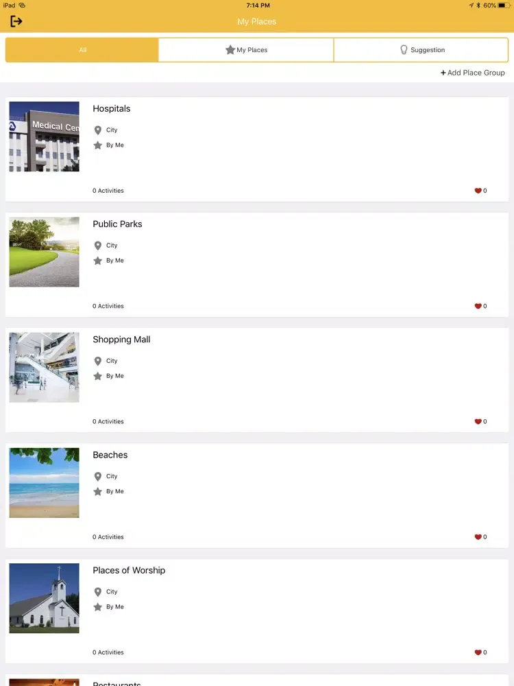 ภาพหน้าจอของ i-RMS MyPlaces iPad 