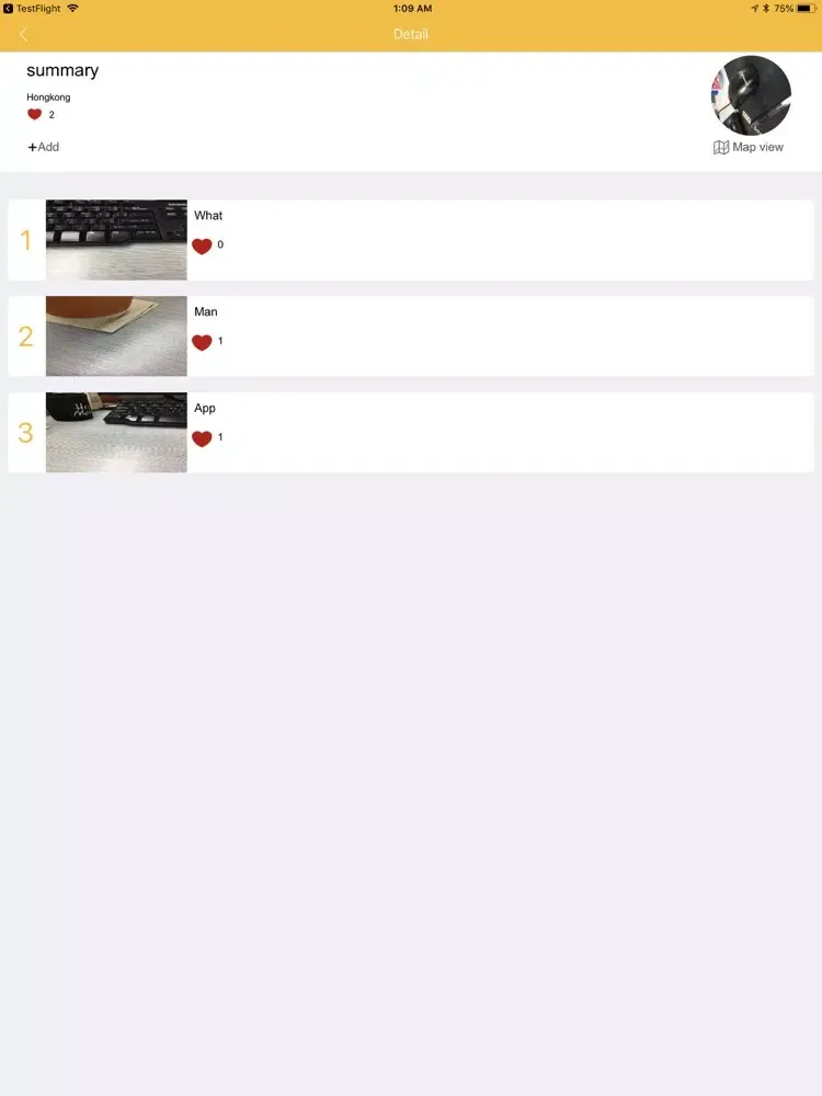 ภาพหน้าจอของ i-RMS MyPlaces iPad 