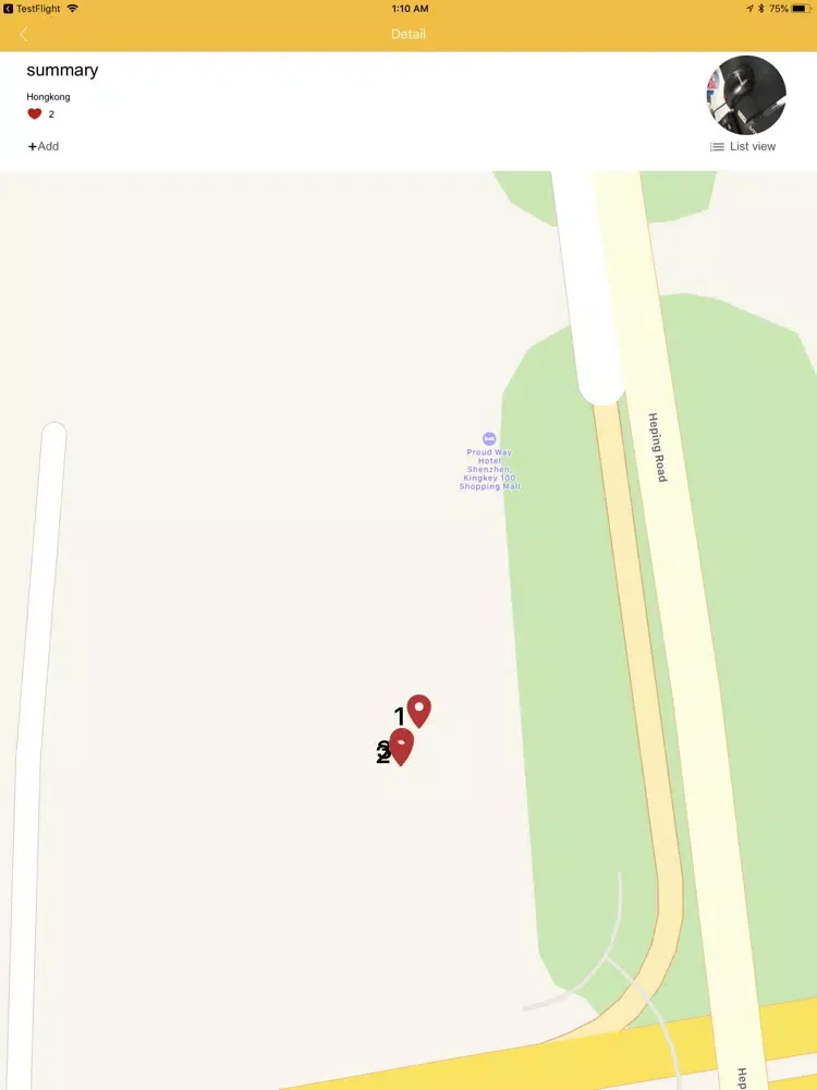 ภาพหน้าจอของ i-RMS MyPlaces iPad 