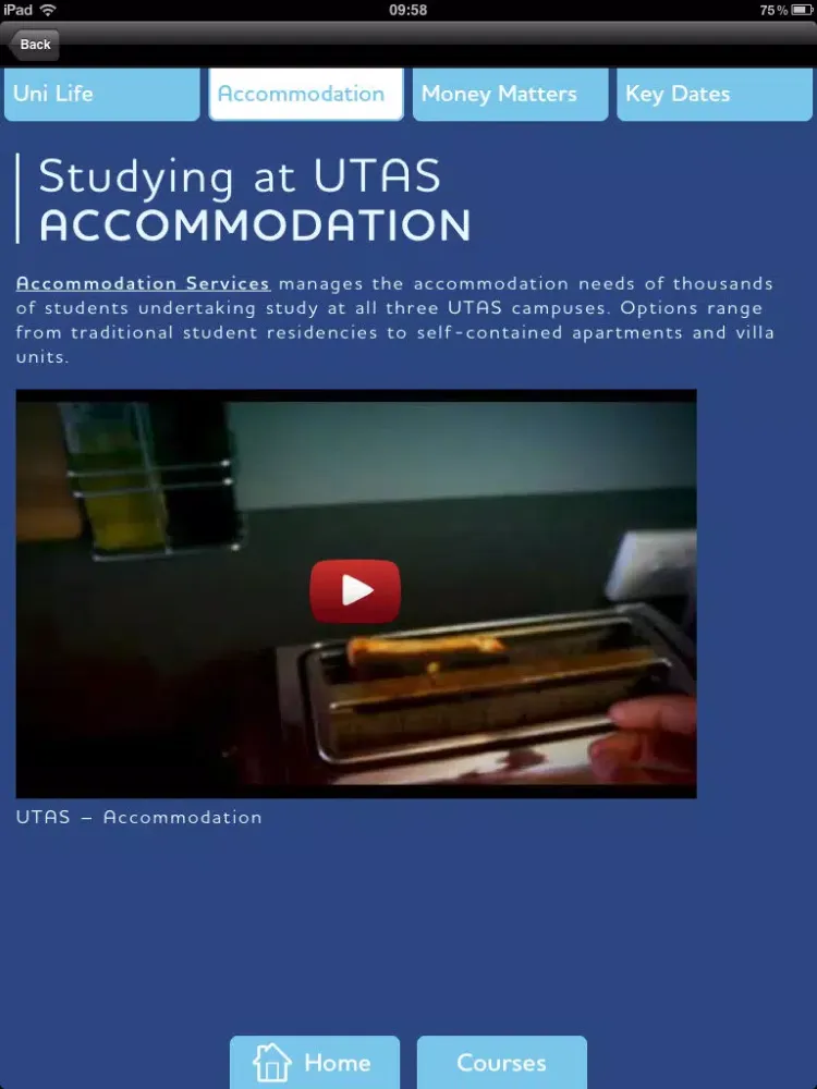 Captures d'écran de University of Tasmania Faculty of Science, Engineering & Technology iPad 