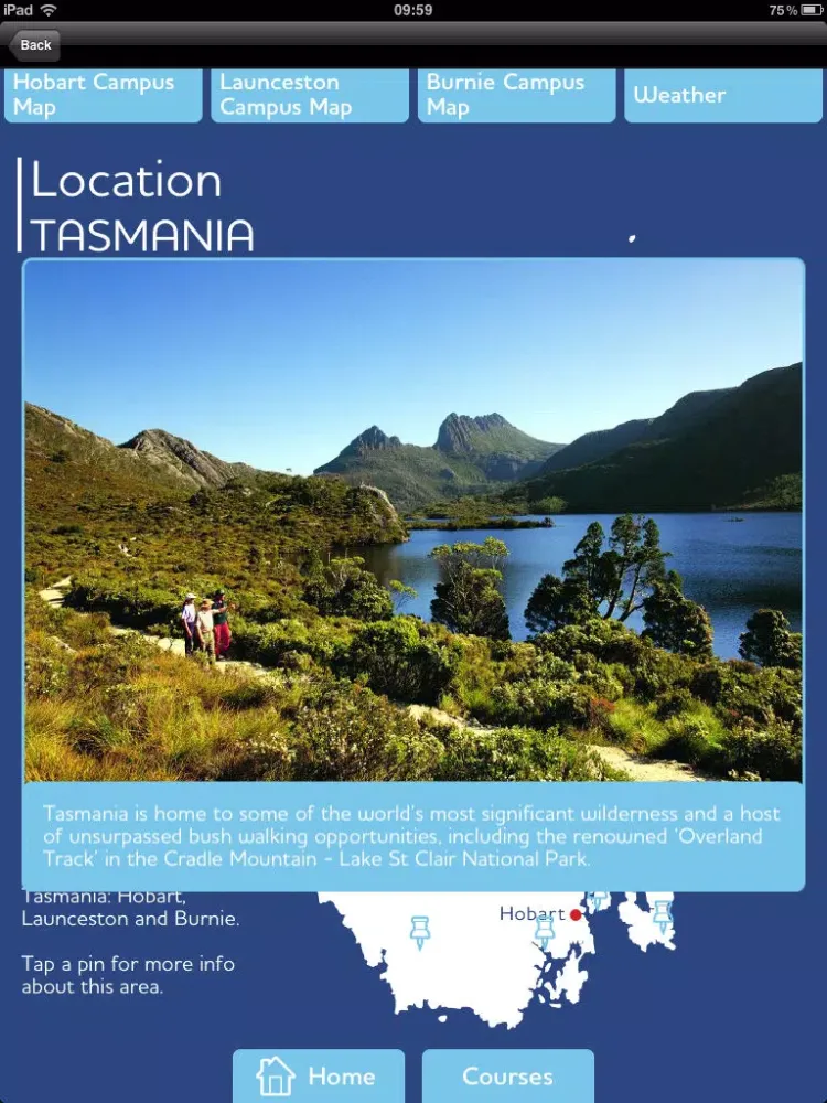 Captures d'écran de University of Tasmania Faculty of Science, Engineering & Technology iPad 