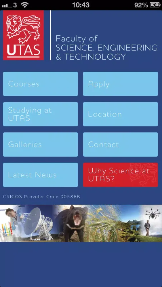 Captures d'écran de University of Tasmania Faculty of Science, Engineering & Technology