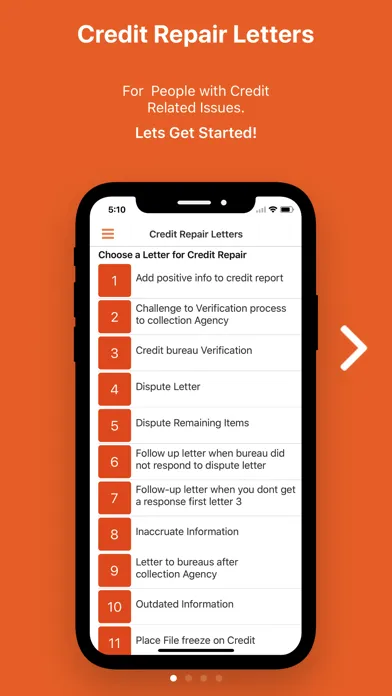 Credit Repair Letters Screenshots
