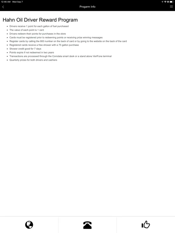 Hahn Oil Rewards iPad  スクリーンショット
