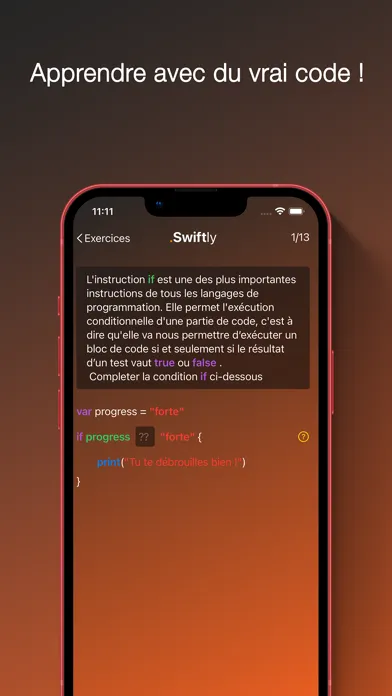 Capturas de pantalla de Swiftly:  coder en Swift